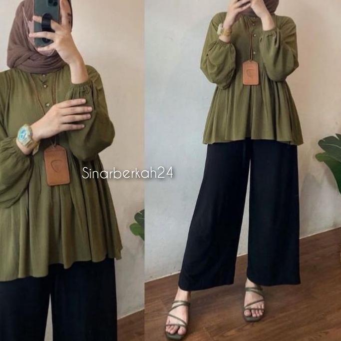 ۝ Raisa Blouse Rayon Crinkle Premium Rania Blouse Crinkle ❇