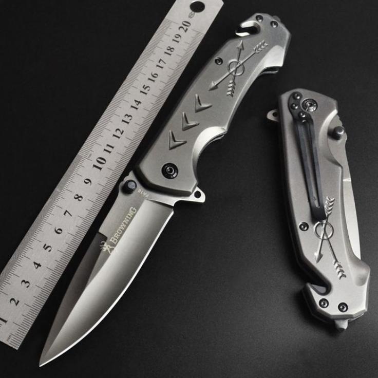 12.12 Fasion sale Bassic Pisau Dapur Lipat Browning FA 18 Outdoor Survival CS GO Pointed Head Stainl