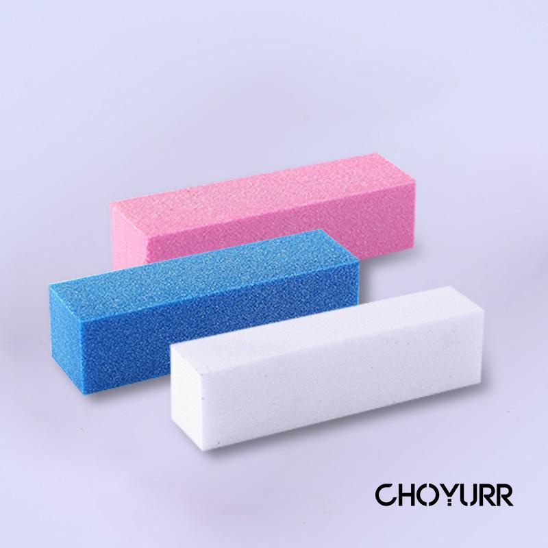 【COD】1Pc Kikir Kuku DIY Bahan Spons Warna Pink / Biru / Putih Sanding Block-CH