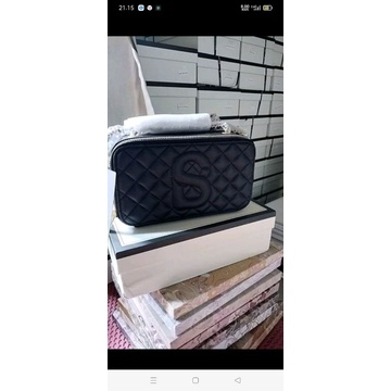 New Yura Bag buttonscarves ( ready black siap kirim )