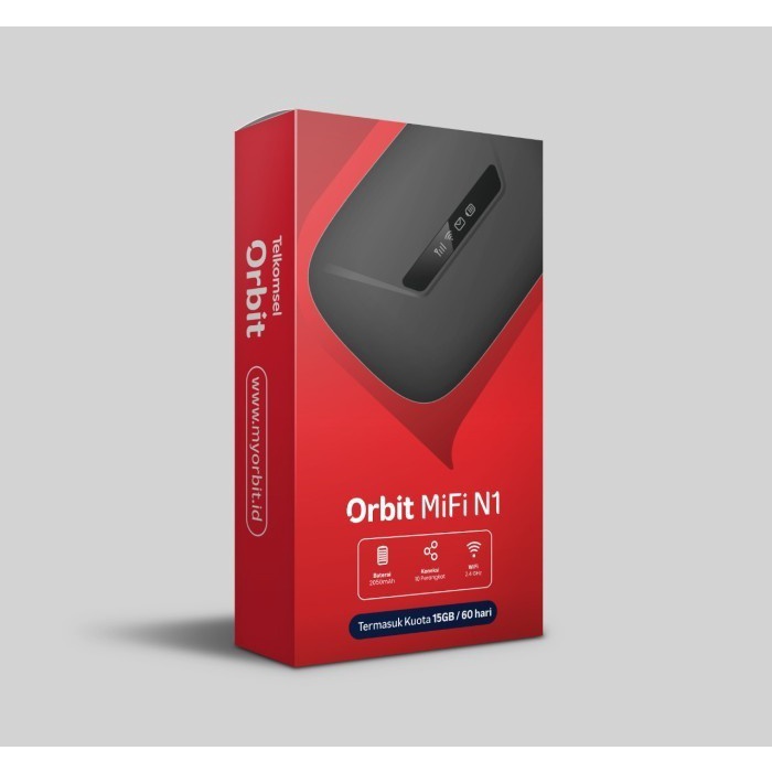 Telkomsel Orbit Mifi N1 N2 Portable Modem Wifi 4G High Speed Free Data 15GB