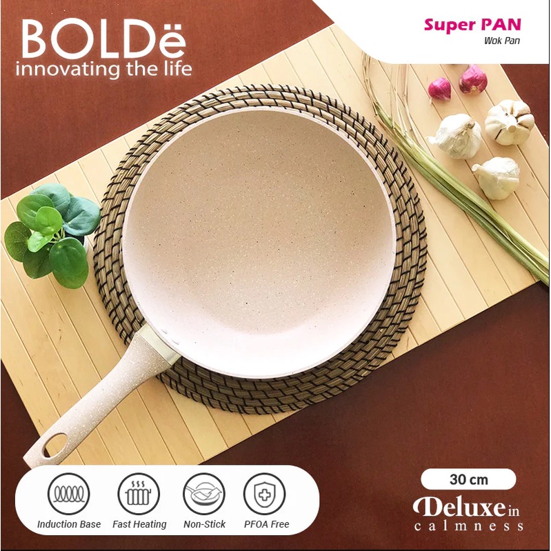 Wajan Super Pan Wok Pan 30 CM Granite Coating Bolde