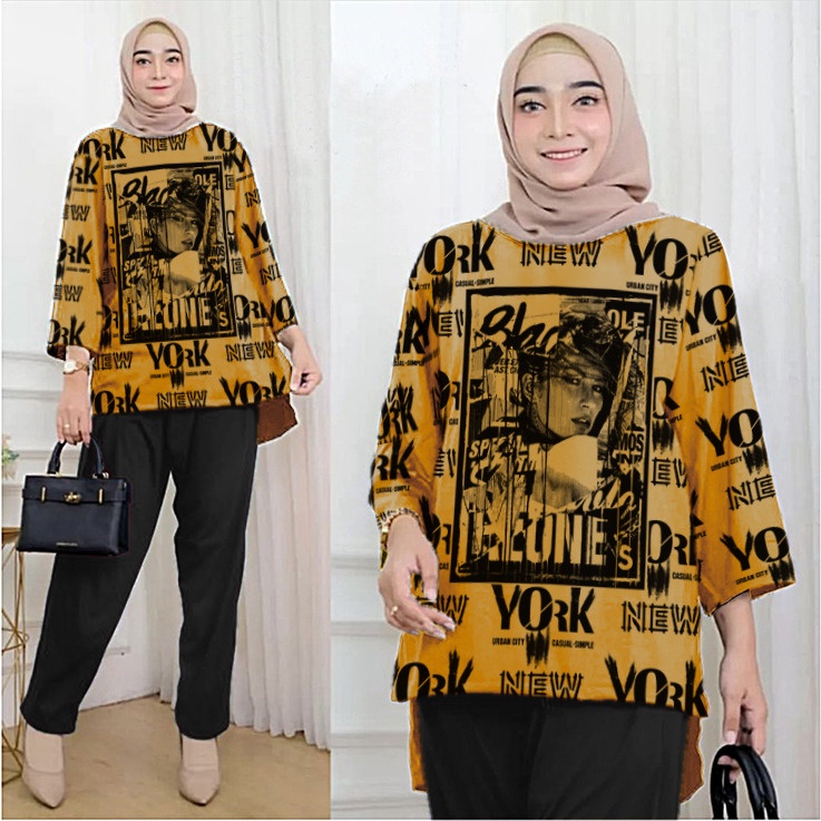 VF - ONESET SETELAN CELANA ATASAN OVERSIZE NEW YORK