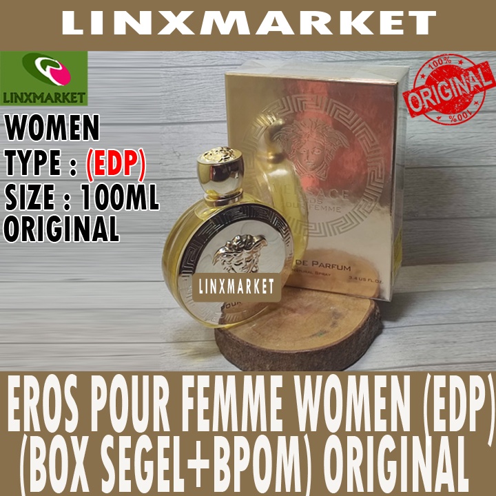 ORIGINAL VERSACE EROS POUR FEMME WOMEN (EDP) 100ML (BOX SEGEL+BPOM)