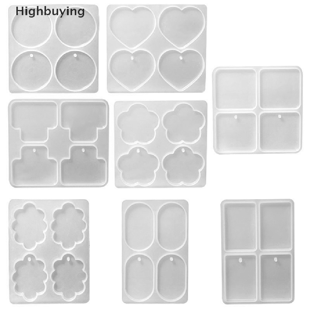Hbid DIY Epoxy Resin Geometris Awan Cinta PP Klip Silika Gel Cetakan Folder Kristal Drip Cetakan Membuat Perhiasan Hadiah Glory