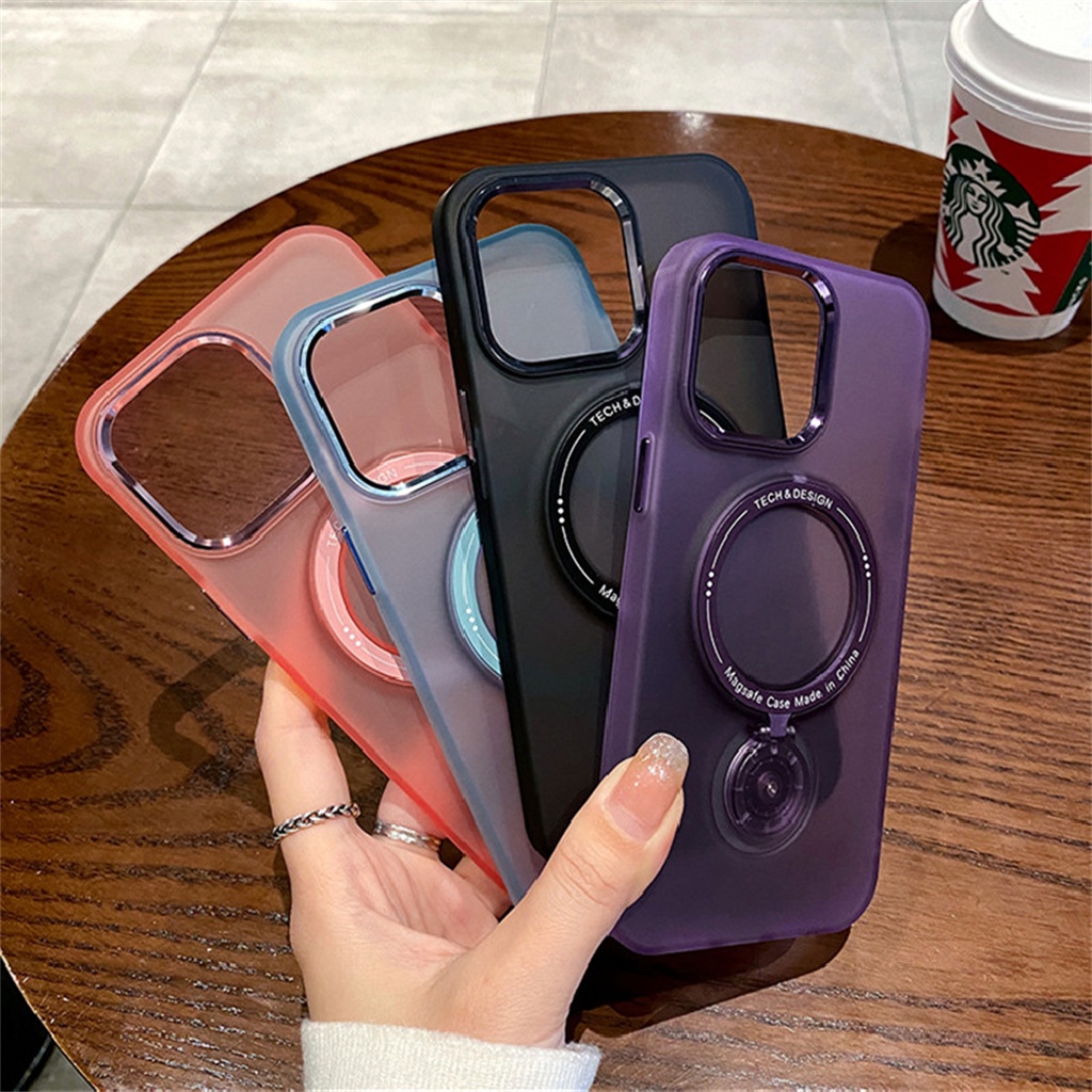 Baru 2-in-1 Logam Cincin Magnetik Case iPhone 14pro Max 13pro Max Case14Plus Pro Max Kamera ProtectionFully Tertutup Shockproof Stand Melindungi Hard Back Cover