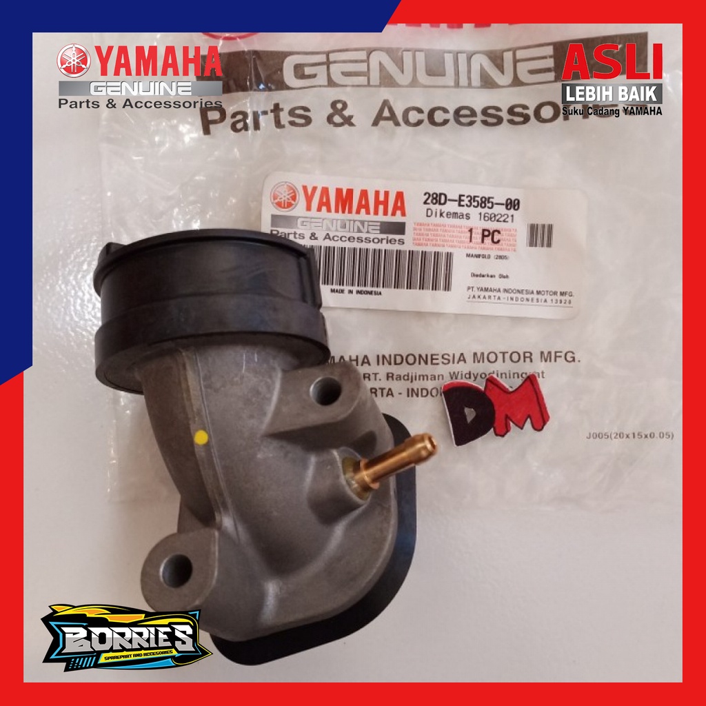 INTAKE MANIPUL MIO FINO KARBU SOUL KARBU PART ORIGINAL YAMAHA 28D-E3585-00