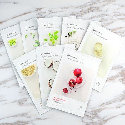 INNISFREE MY REAL SQUEEZE SHEET MASK 23ml  40pcs=1kg