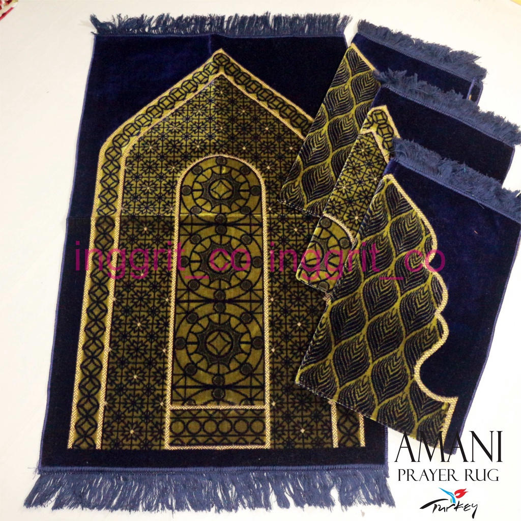 Sajadah Turki Premium Halus dan Lembut Sajadah Bludru AMANI  UK 70X110