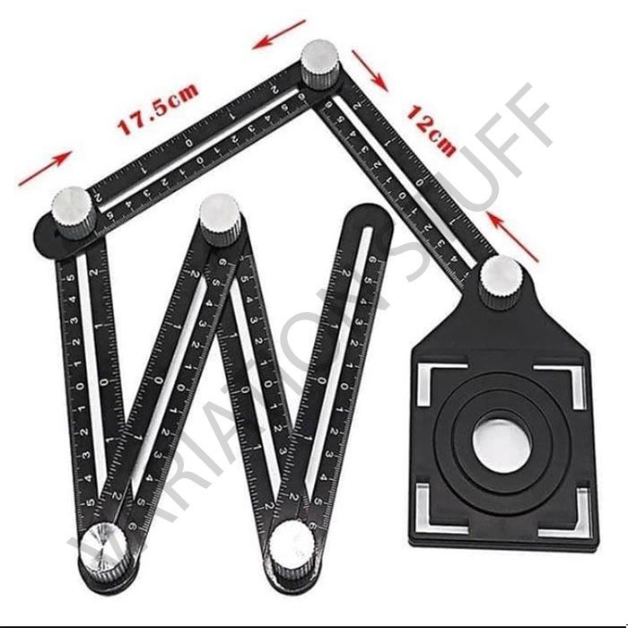 

BISA COD Penggaris keramik 6 sudut hole locator untuk melubangi keramik