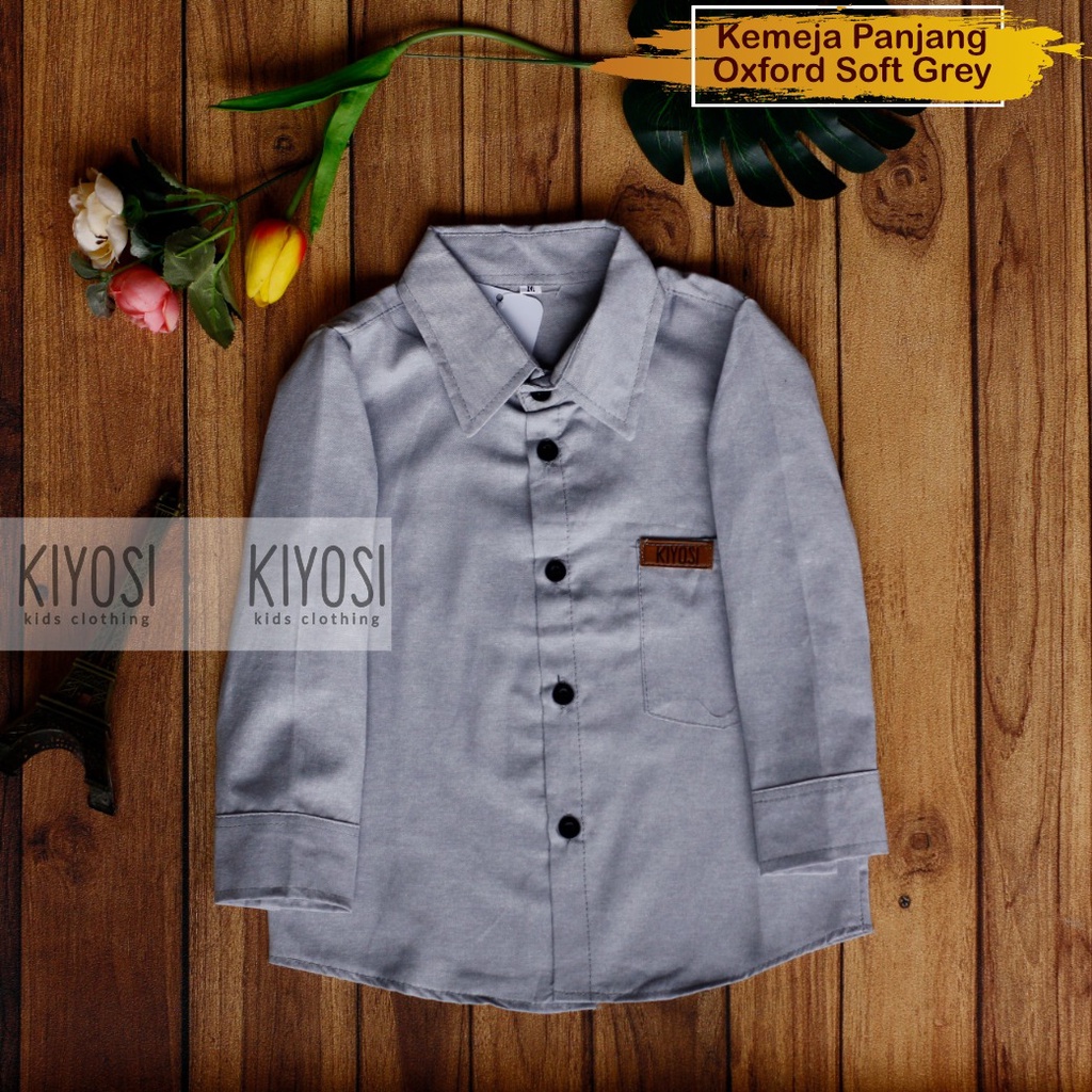 KIYOSI Kemeja Oxford Polos Anak Kemeja PANJANG Anak Best Seller 0-6 Tahun