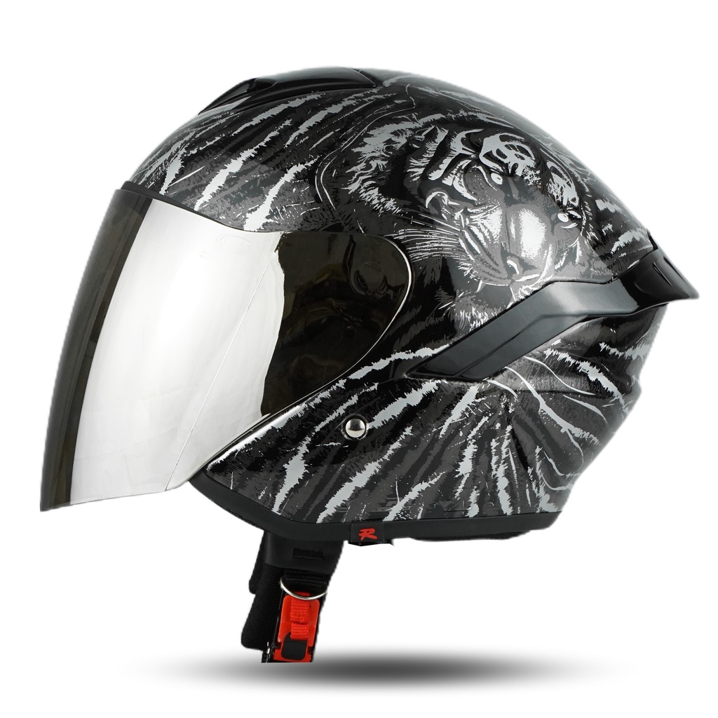 Rsix Helm Half Face Motif series El-Tigro SNI Terbaru