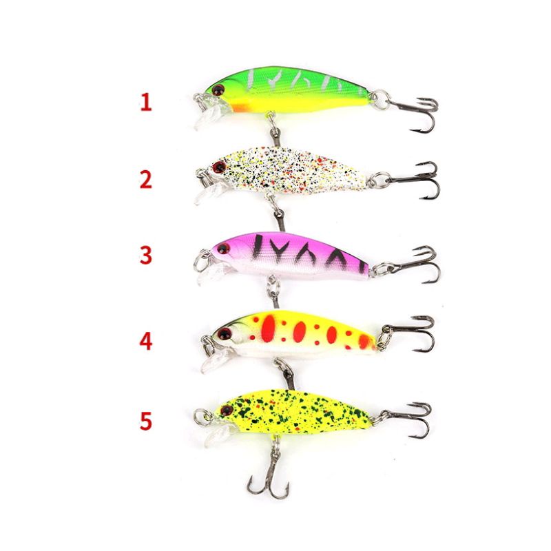 ( CS1 ) Mini Sinking Minnow Umpan Pancing 5cm/4g Swimbait Ikan Bass