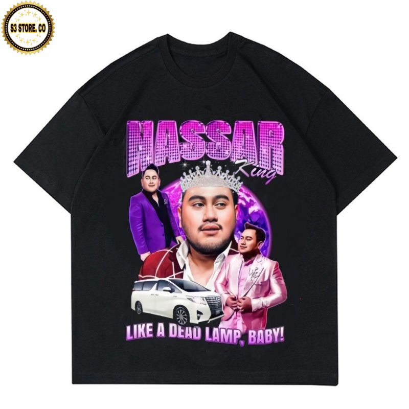KAOS BAJU KING NASSAR LIKE A DEAD LAMP BABY T-shirt OPPA NASSAR DANGDUT Hitam ANAK/DEWASA BEST SELLE