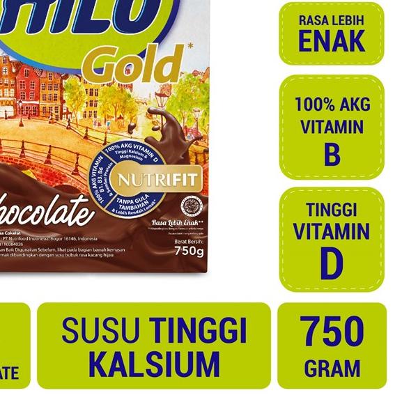 

✱ HiLo Gold Chocolate 750 gram - Susu Tinggi Kalsium Rendah Lemak ➾