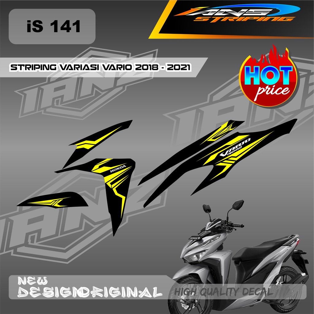 STIKER DECAL HONDA VARIO TECHNO 110 / STRIPING VARIO TECHNO / VARIASI STIKER BODY VARIO 2009-2013 / DECAL KERETA VARIO LAMA IS141