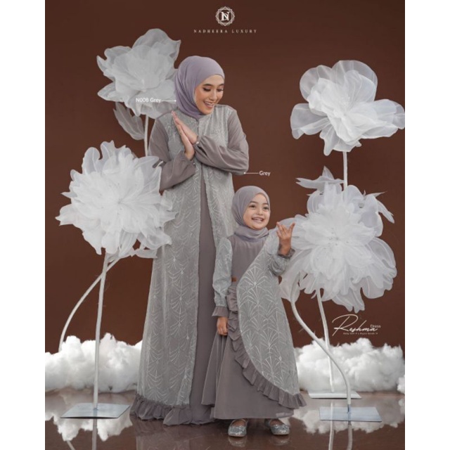 COUPLE RESHMA KIDS & RESHMA MOMS BY NADHEERA LUXURY GAMIS LEBARAN BAJU LEBARAN