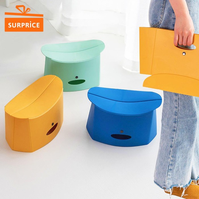 Terlaris Bangku Lipat Mini Portable Plastik / Kursi Lipat Camping Serbaguna