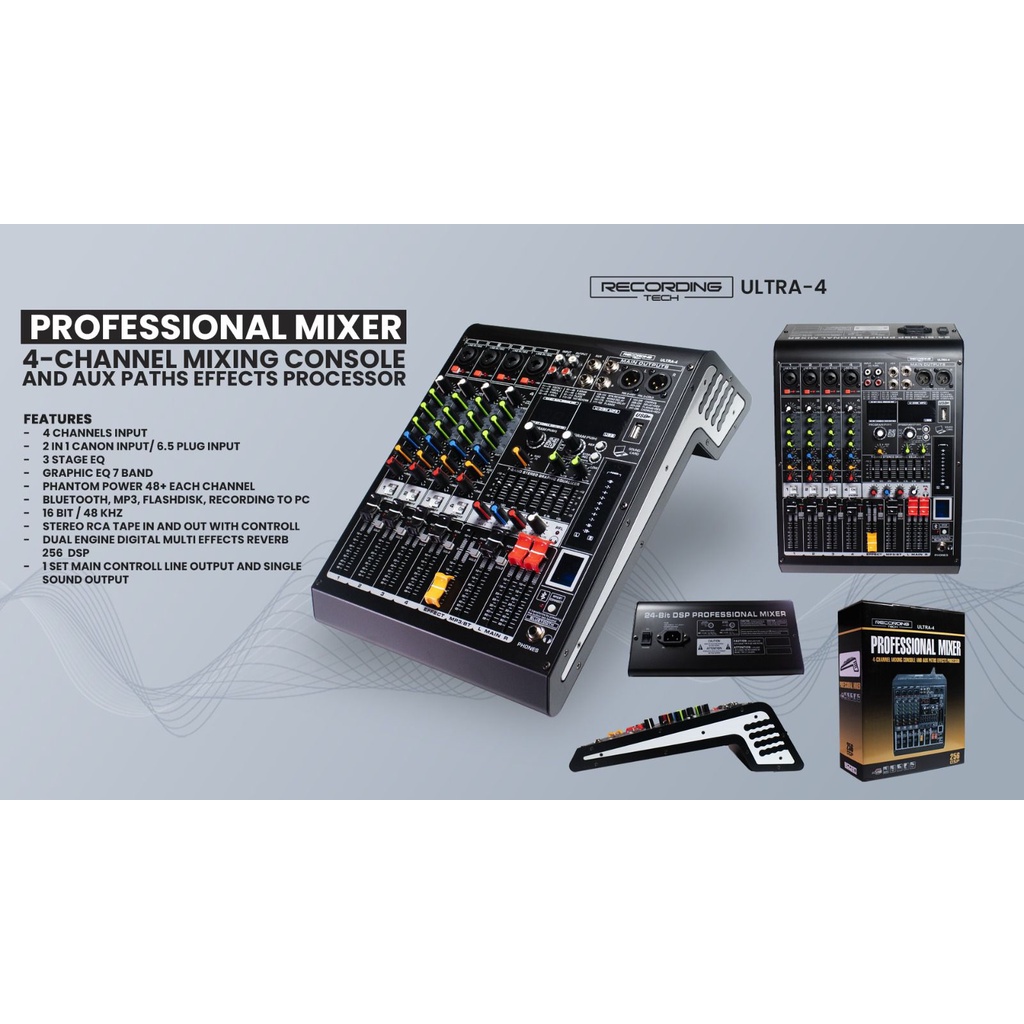 RECORDING TECH ULTRA 4 / ULTRA4 / ULTRA-4 Audio Mixer 4 Channel