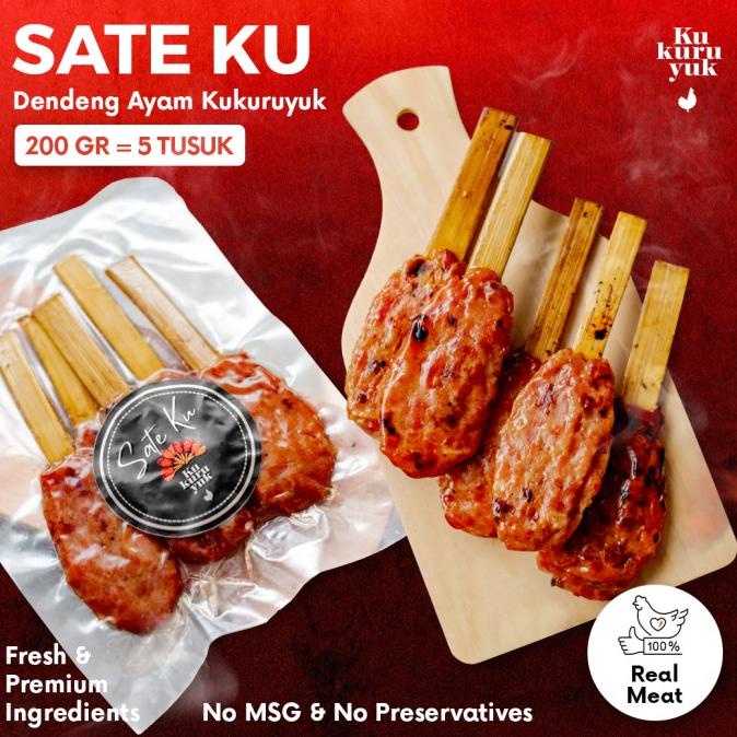 

Sate Ayam Kukuruyuk - Premium isi 5 Tusuk Sate - Bumbu Singapore 200gr TERLARIS