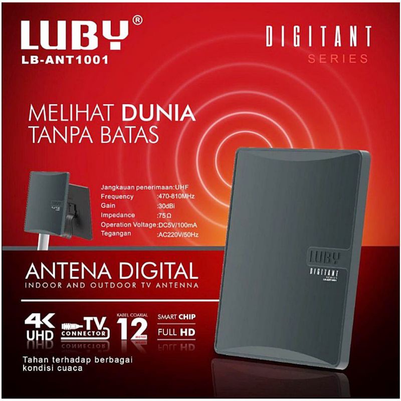 ANTENA TV DIGITAL OUTDOOR/ INDOOR + BONUS KABEL (Connect ke STB)