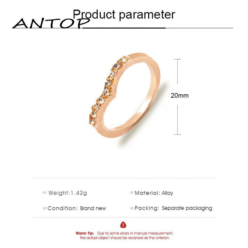 [Antop] Cincin Sederhana Penuh Berlian Cinta Cincin Ekor Berbentuk Hati Cincin Berlian