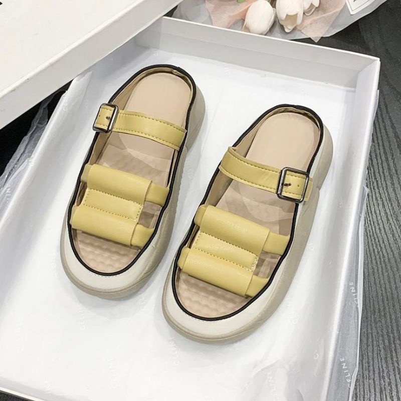 5501 Sandal Wanita Import Boats Tali Platform