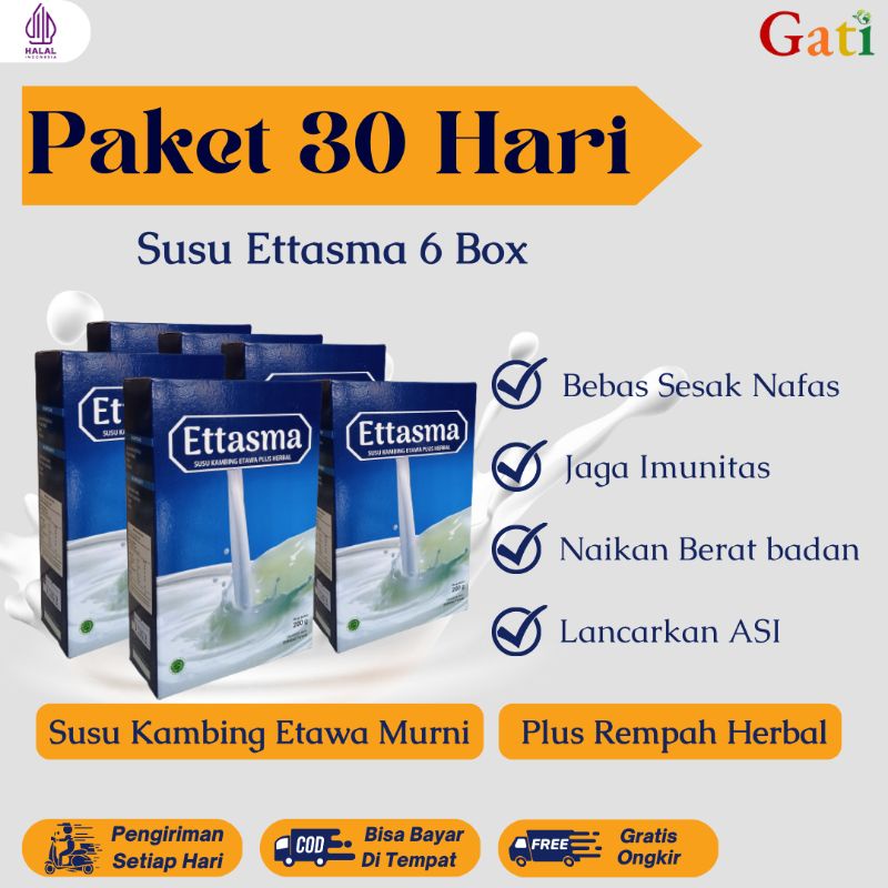 

Paket 30 Hari Ettasma - Susu Kambing Etawa Murni Murah Untuk Segala Usia