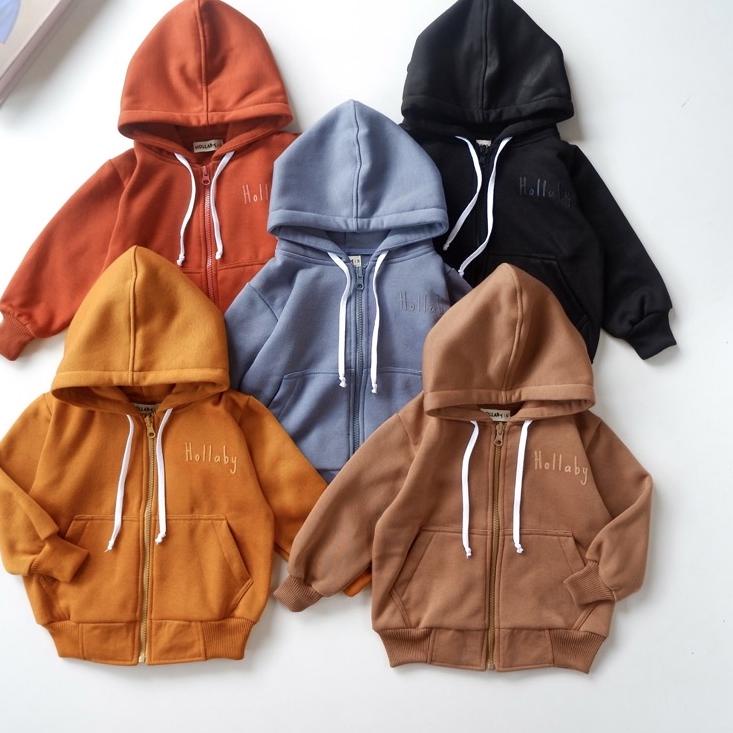 ➽ Hollaby Hoodie Zipper Anak 1-6thn / Jaket Anak ☈