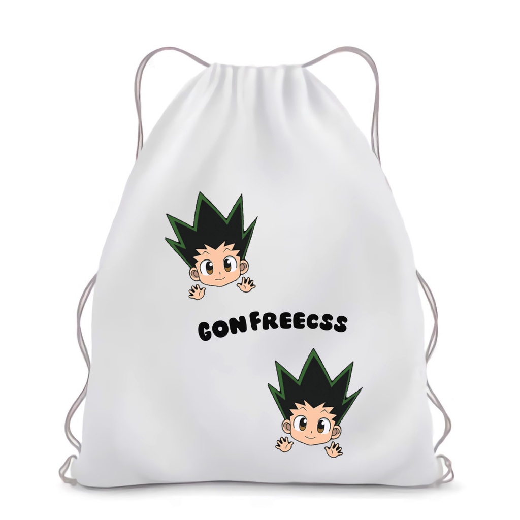 BISA CUSTOM NEW HUNTER X HUNTER Stringbag Ransel Serut anime manga merchandise Jepang || KiiyoomiiI ||