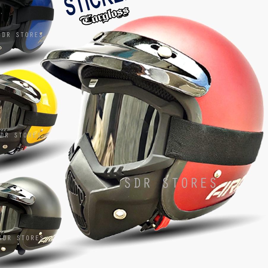 [cod]  helm retro kaca google mask helm bogo kaca google masker helm kacamata goggle masker  ✔