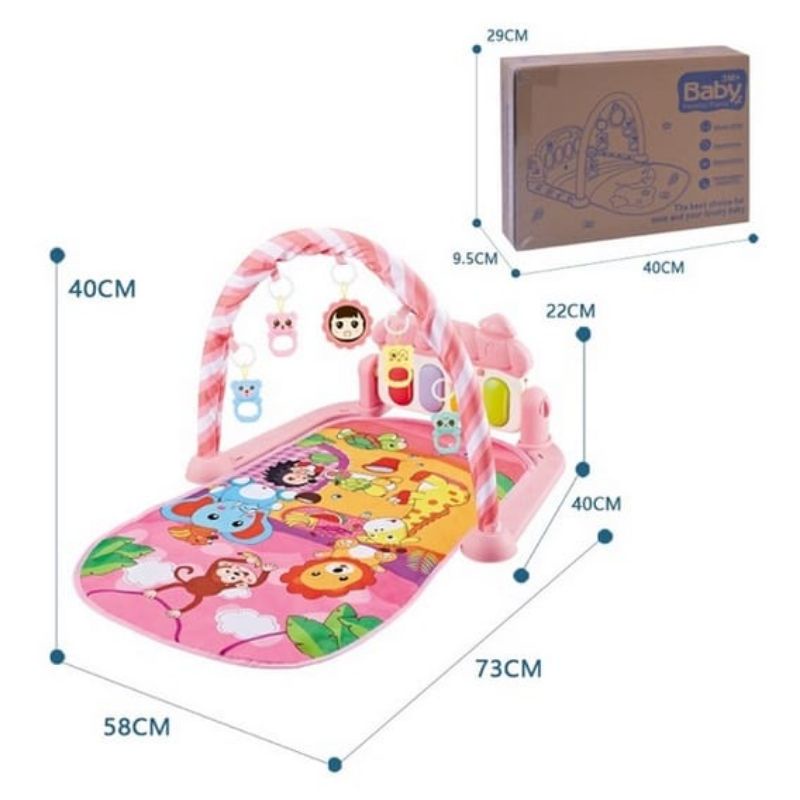 [LGS] PLAYGYM PLAYMAT UNTUK BAYI MAINAN GYM PIANO MUSICAL PLAYGYM / MATRAS BAYI / MATRAS MAINAN BAYI