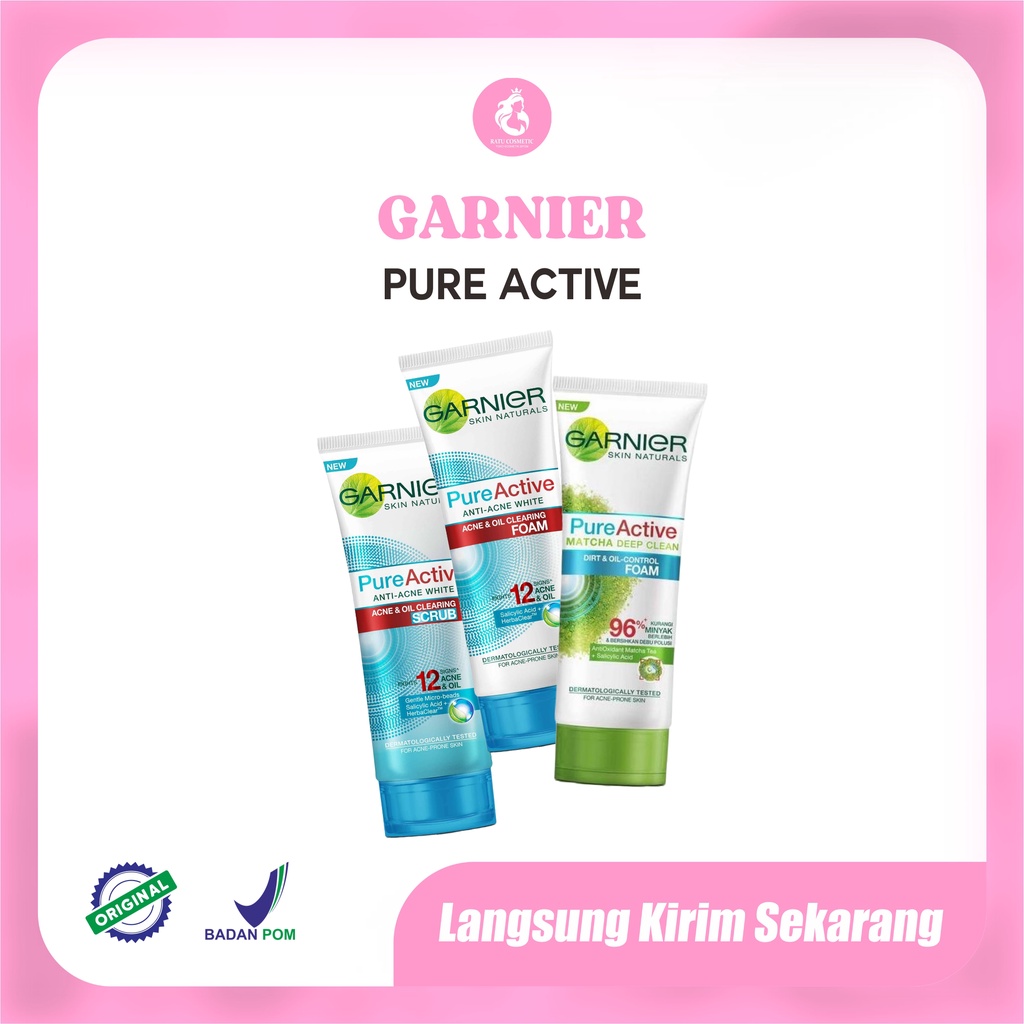 Garnier Pure Active Facial Foam | Facial Scrub 100g