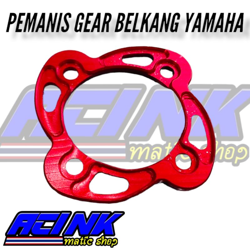 Pemanis cover gear belakang yamaha cnc almunium pnp