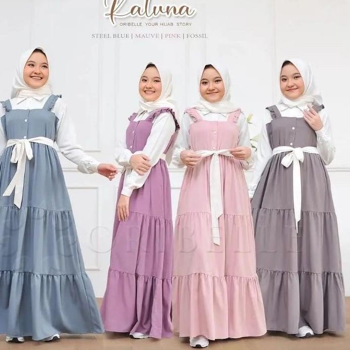 COD - Gamis Anak Remaja Perempuan Umur 10th 11th 12th 13th 14 Tahun / KALUNA DRESS / Gamis Anak Tang