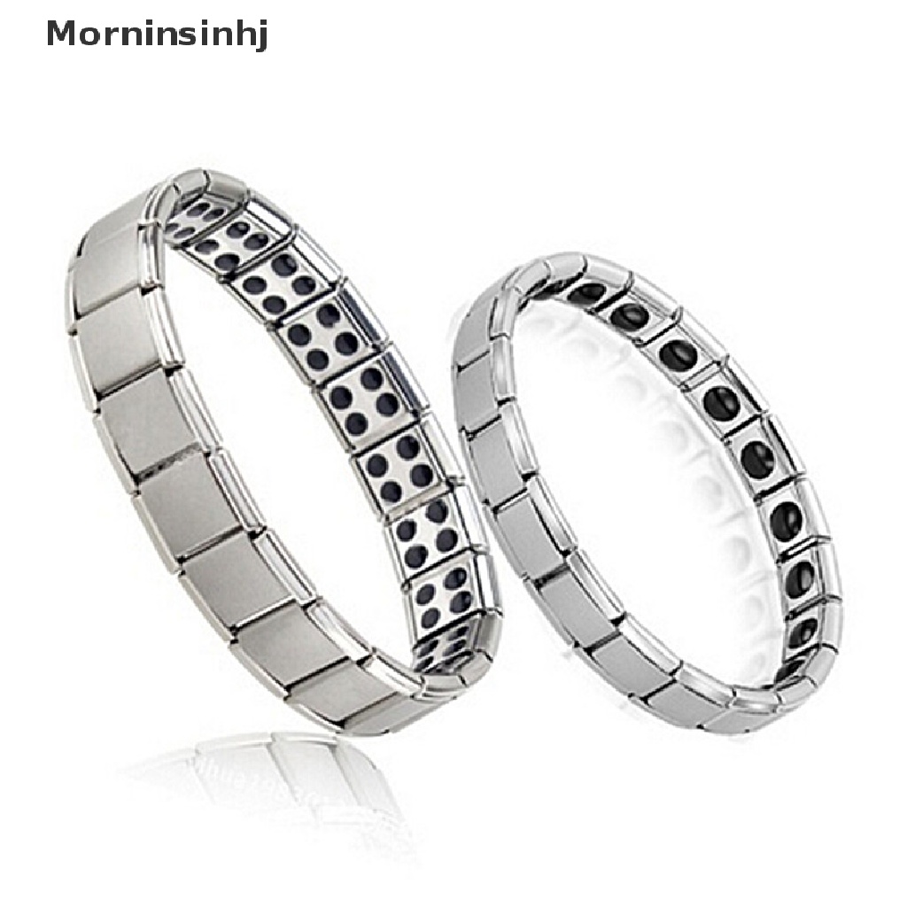 Mornin Gelang Titanium Steel Elastis Stretch Untuk Pria Wanita Energi Kesehatan Bangle id