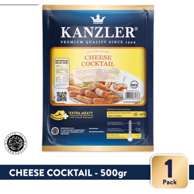 

Kanzler Chesse Cooktail Sausage 500 gram