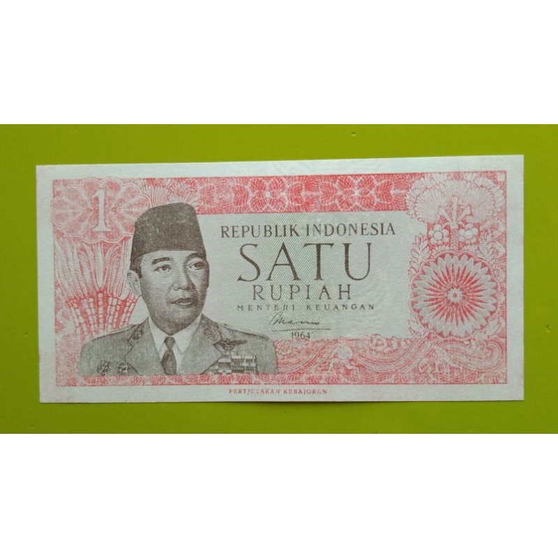 UANGKUNO 1 RUPIAH SUKARNO THN 1964