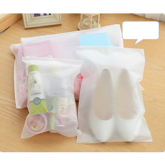 Plastik Kantong Travel Pakai Ulang Reusable Serbaguna Waterproof CC-003 - Pouch+Tali Serut E16 VB-71 VB-72