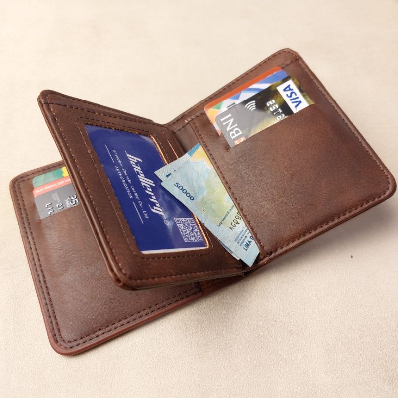 Dompet Kulit Model Lipat Buku Ukuran Saku