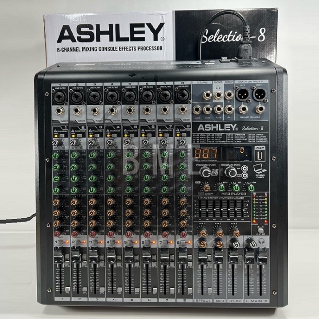 MIXER AUDIO ASHLEY SELECTION8/SELECTION 8 8CH USB-BLUETOOTH ORIGINAL