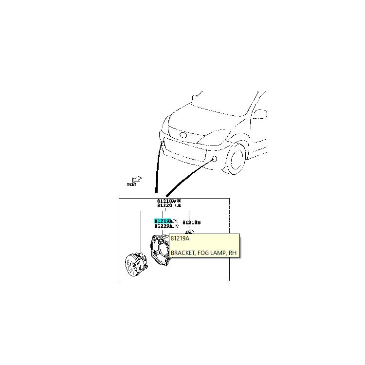 Bracket Breket Fog Lamp Lampu Kabut Kanan Avanza Xenia Old 81219-BZ010