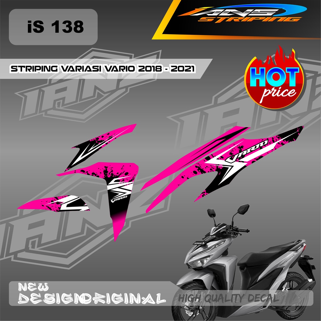 STIKER DECAL STRIPING HONDA VARIO LED  STYLE SUDAH LAMINASI BERBAHAN HOLOGRAM / NON HOLOGRAM IS138