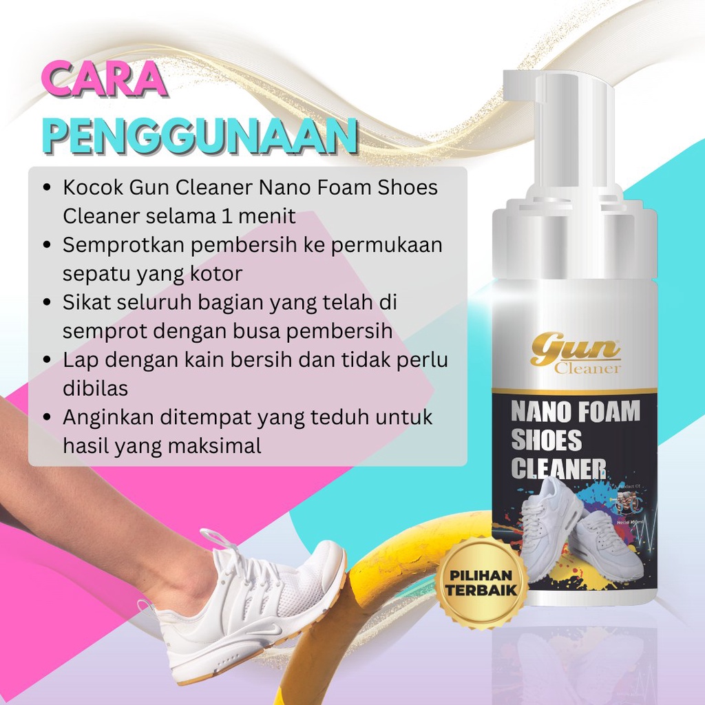 Foam Shoes Cleaner Premium Busa Pembersih Sepatu Tanpa Air cukup 5 menit buat sepatu bersih dan wangi