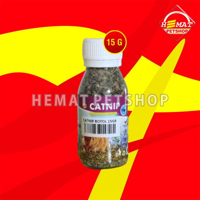 Catnip Serbuk Botol 15gr Alami Untuk Kucing Cat Nip Organik