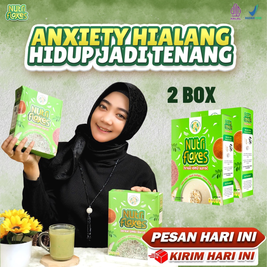 

NUTRIFLAKES CEREAL UMBI GARUT, PSYLLIUM HUSK, DAN DAUN KELOR, sudah BPOM, HALAL, 100% ORIGINAL