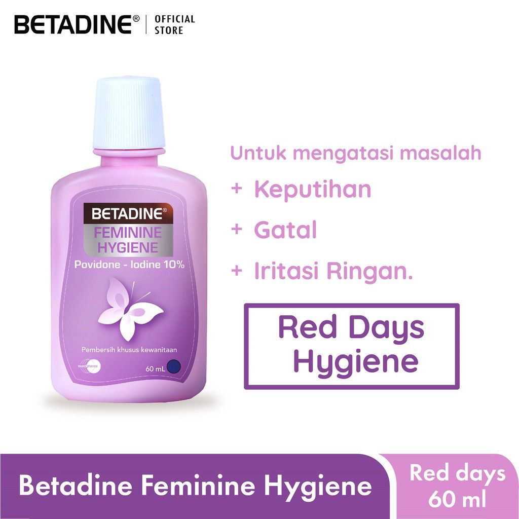 Betadine Feminine Hygiene 60ml / pembersi kewanitaan