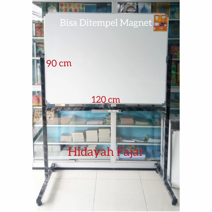 

BISA COD papan tulis standing - whiteboard standing 90 x 120