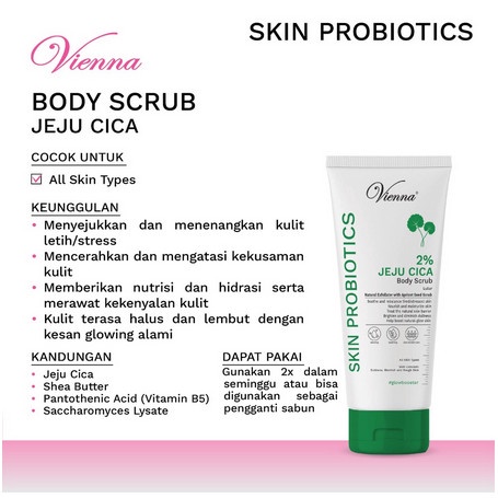 VIENNA SKIN PROBIOTICS BODY SCRUB JEJU CICA-LULUR VIENNA JEJU 200ML