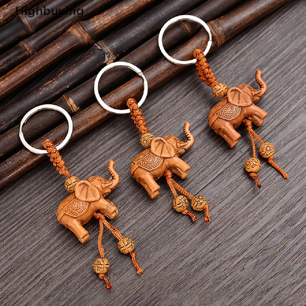Hbid Gantungan Kunci Gajah Keberuntungan Ukir Kekayaan Hewan Beruntung Gantungan Kunci Liontin Keychain Key Ring Untuk Ch Aksesoris Tas Mobil Keychain Glory